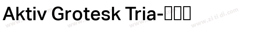 Aktiv Grotesk Tria字体转换